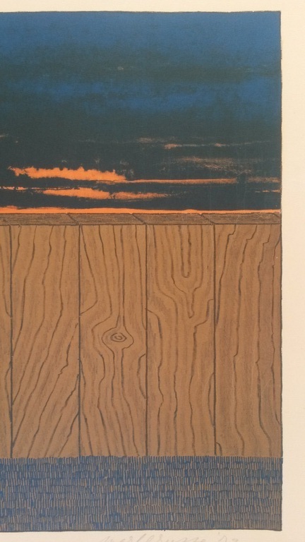 Mark Brusse - Schutting met emmers - litho  kopen? Bied vanaf 25!