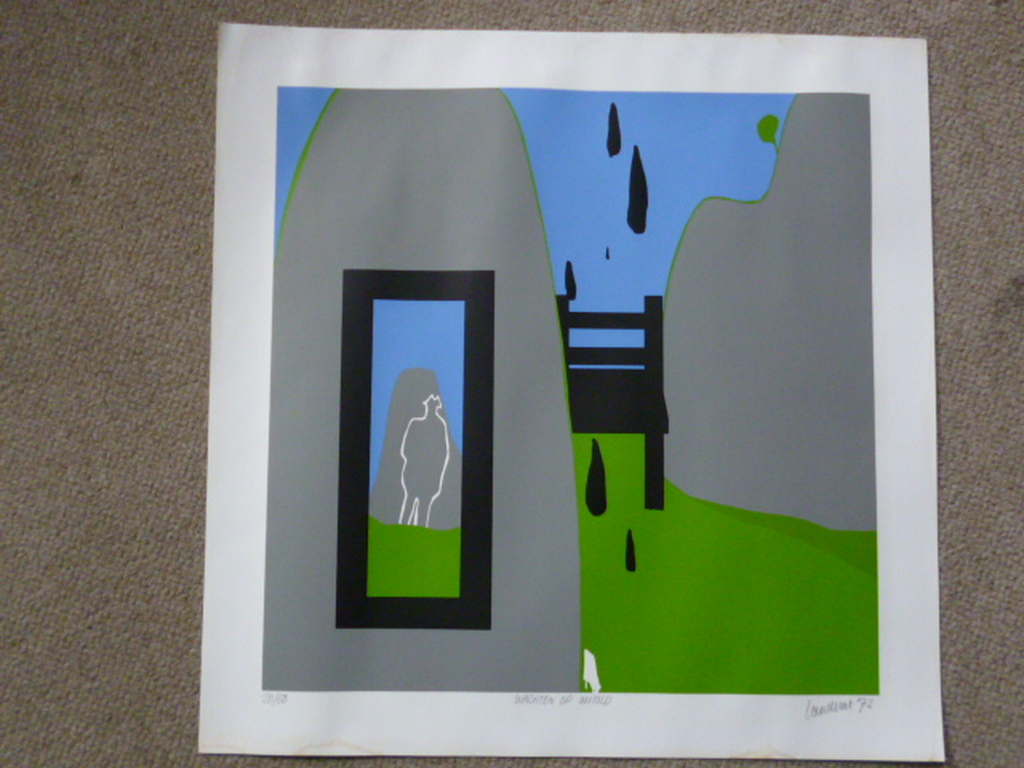 Hans Landsaat - zeefdruk - Wachten op Witold kopen? Bied vanaf 35!