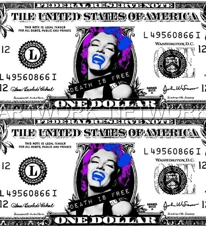 DEATH NYC - "Monroe $ P"- n° A/P - Signed with COA (Edition Artist Proof) kopen? Bied vanaf 15!