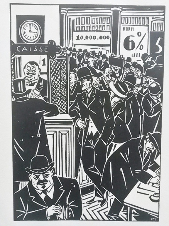 Frans Masereel, houtsnede, uit La Ville 1928 verkocht voor € 45!