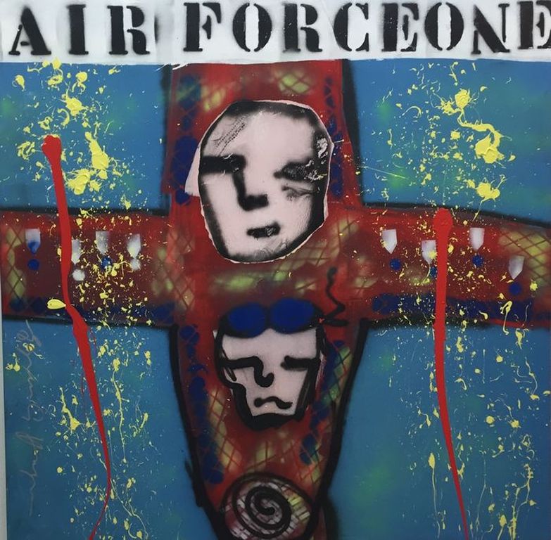 Uniek topwerk van Espen Greger Hagen; AIRFORCE ONE (1.20 x1.20) verkocht voor € 350!