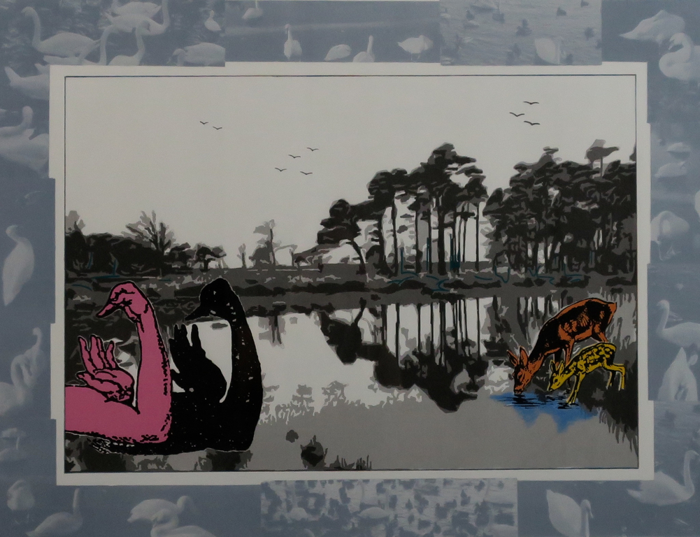 Herman Geerdink: Zeefdruk, Zonder titel - Ingelijst kopen? Bied vanaf 35!