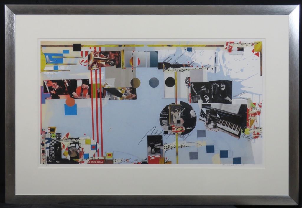 Sam Middleton: Zeefdruk, The Blues Singer - Ingelijst verkocht voor € 80!