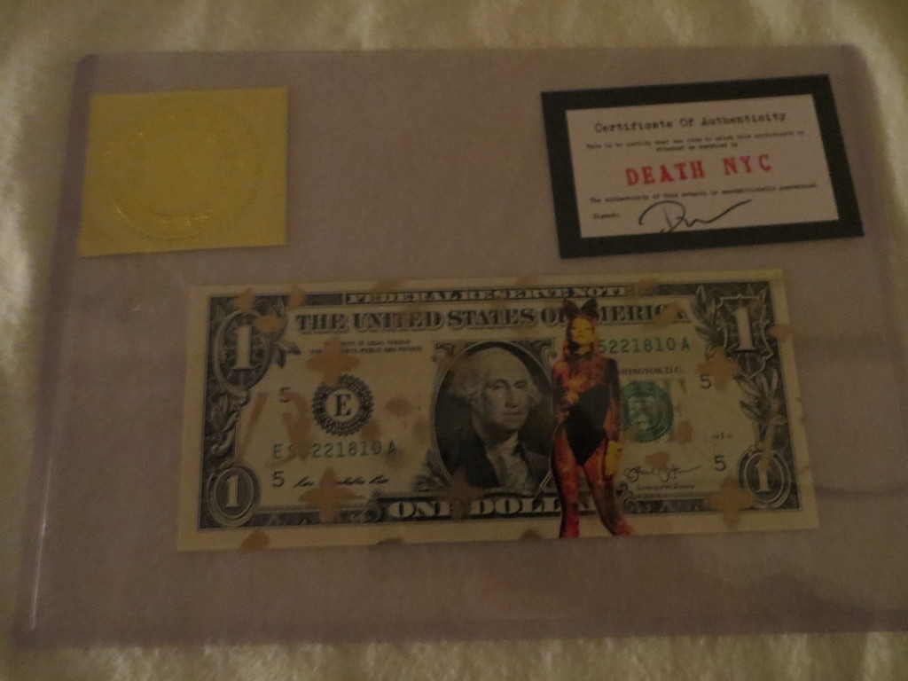 Death Nyc - origineel 1 $ biljet met certicaat van echtheid en blindstempel 2013 kopen? Bied vanaf 35!