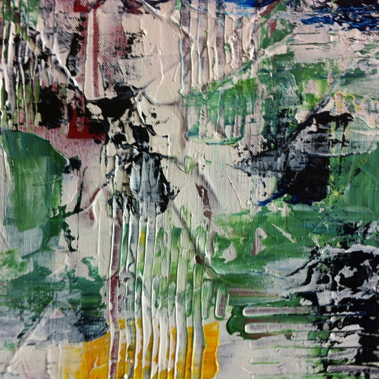 "Tombe La Neige " John Foppen -Mix oliev./acrylverf op 3D Canvas- Gesign.- Unica kopen? Bied vanaf 149!