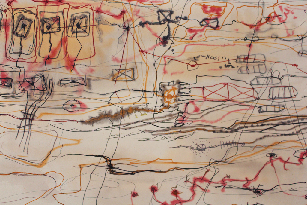 pentekening Kees Jansen (Schagen 1922 - Bergen 1984) - "Tussen Mars en Venus" kopen? Bied vanaf 20!