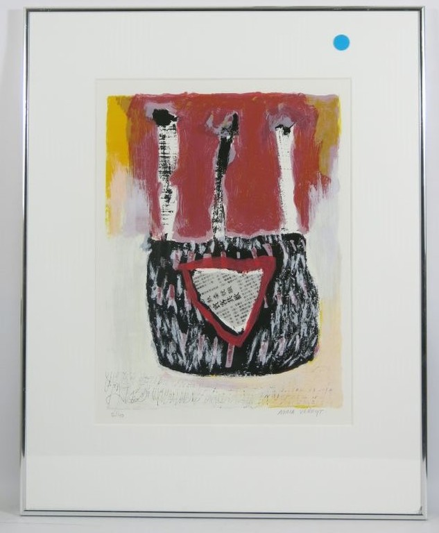 Anna Verrijt, zeefdruk: Scraps IV - ingelijst verkocht voor € 45!