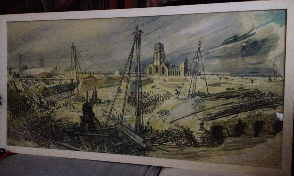 Marius Richters (1878-1955): Opbouw Rotterdam, litho kopen? Bied vanaf 1!