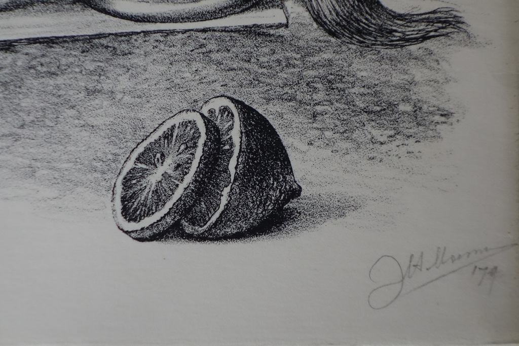 Joop Moesman, Litho "Op wacht". kopen? Bied vanaf 50!