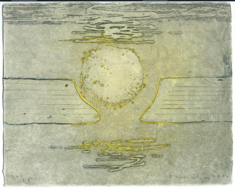 Jan Montyn: aquatint/ets Tropcal Sea verkocht voor € 55!