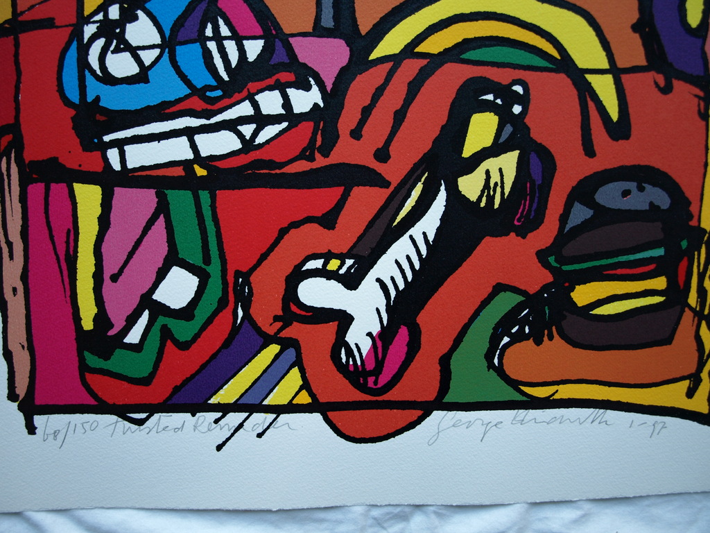 George Heidweiller : Zeefdruk – Twisted Reminder – gesigneerd – 1996 kopen? Bied vanaf 25!