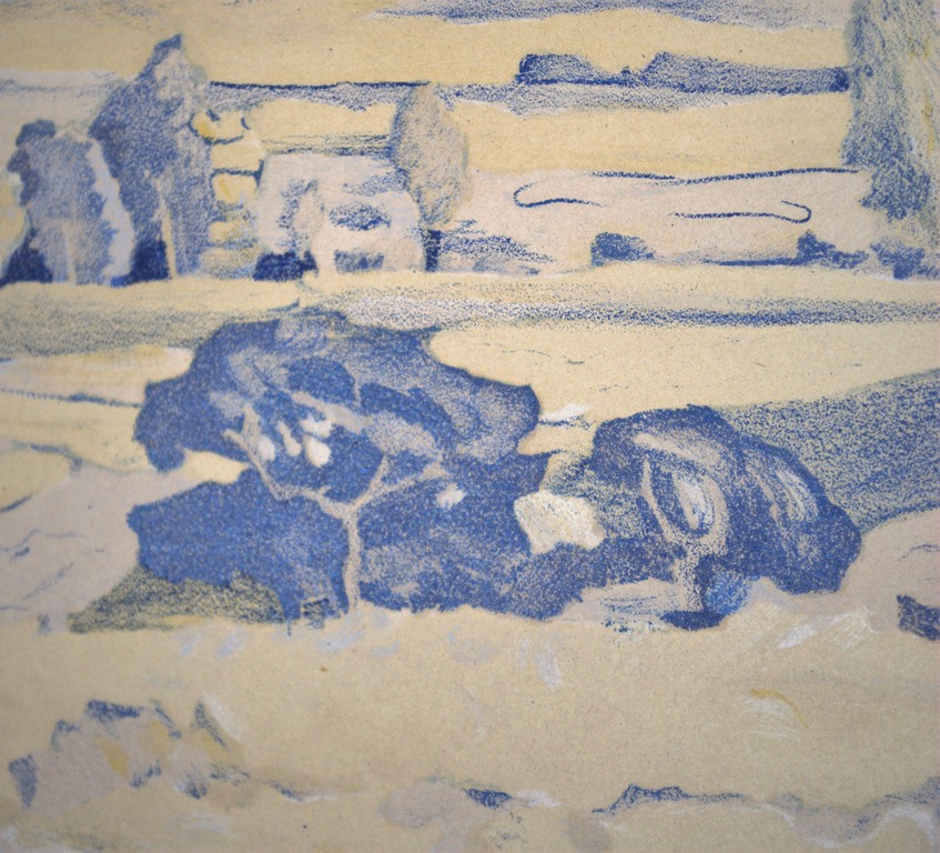 J.H.Pierneef - lithografie Hartbeesfontein Zuid-Afrika  kopen? Bied vanaf 35!