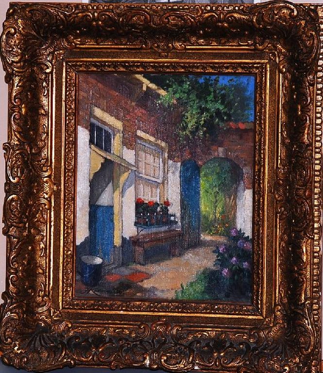 Johan Hendrik Kaemmerer: Olieverf op doek. Ingelijst. verkocht voor € 200!