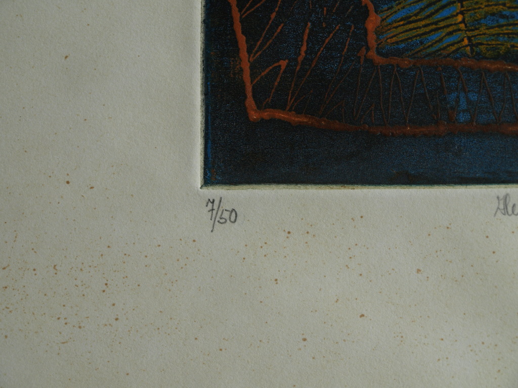 Gertie Mesker : Ets en aquatint – Herfst III – 1979 – oplage 50 ex. kopen? Bied vanaf 1!