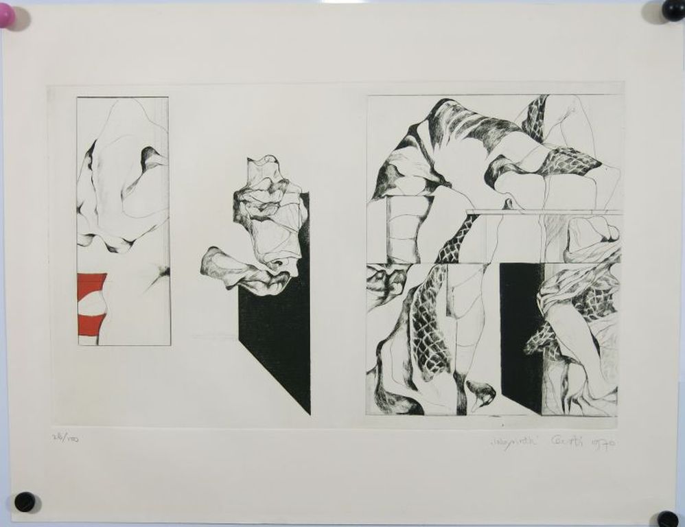 Gerti Bierenbroodspot: Ets, Labyrinth verkocht voor € 110!