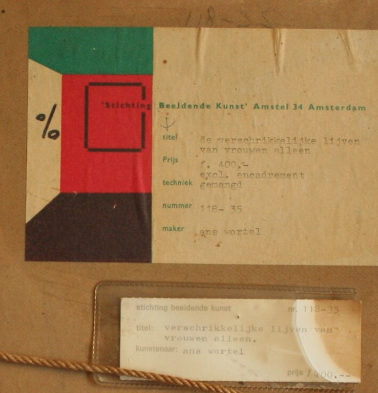 Ans Wortel - Gouache -De verschrikkelijke lijven van vrouwen alleen- gesigneerd kopen? Bied vanaf 200!