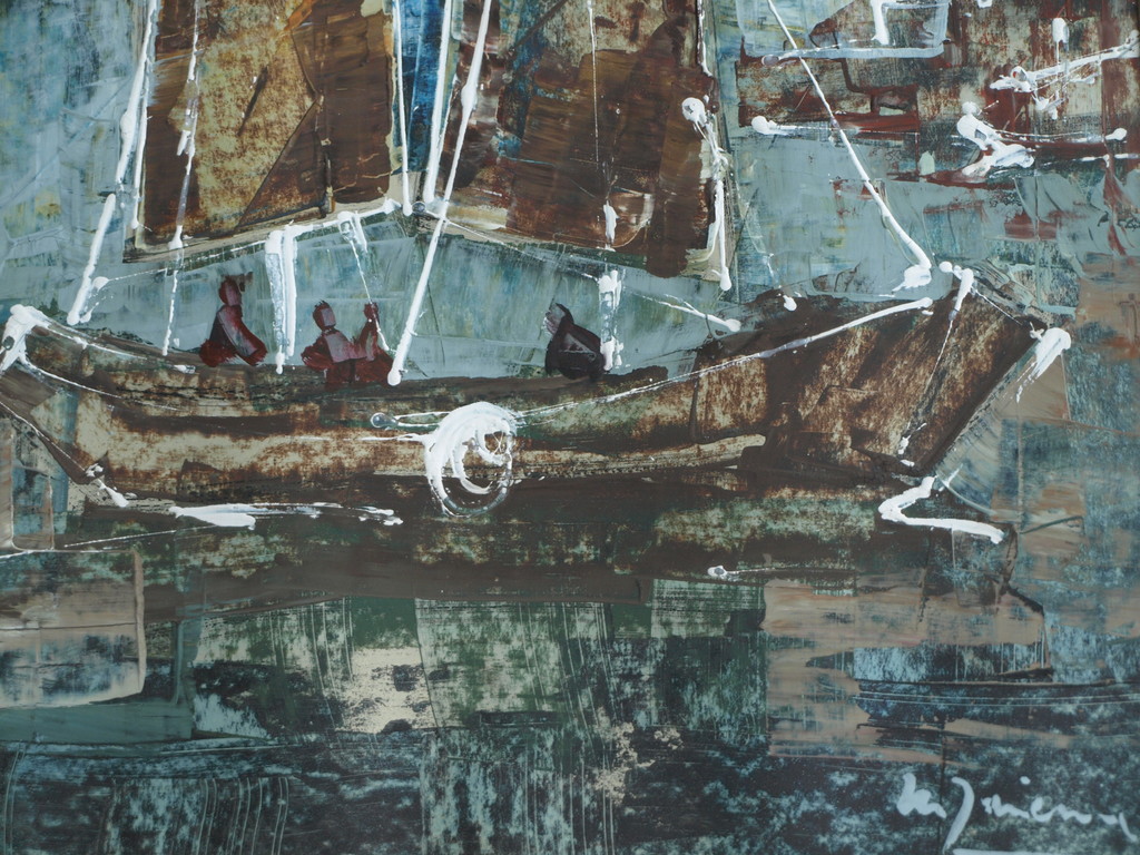 Onbekend – Gouache, Zeilschip – gesigneerd & ingelijst - ca 1940 kopen? Bied vanaf 1!