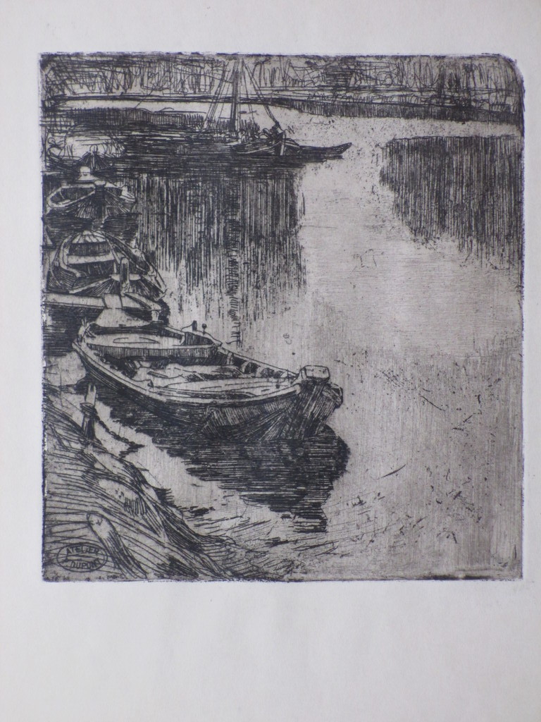 Pieter Dupont, Booten, Ets op zink 1895 kopen? Bied vanaf 85!