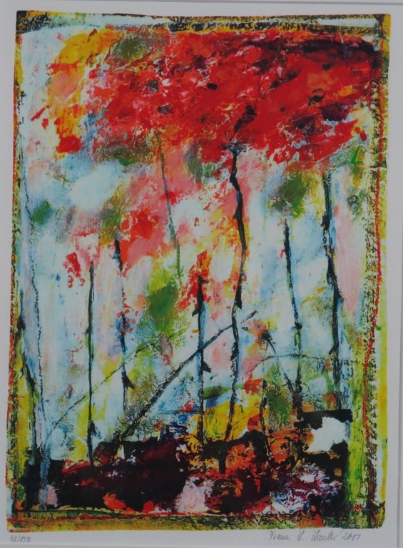 Franz Lauter: Zeefdruk, Zonder titel - ingelijst verkocht voor € 35!