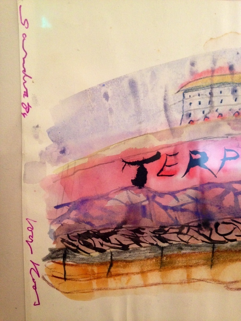 Sandra Derks: acquarel op papier, Terpdruk, gesigneerd 1984 kopen? Bied vanaf 650!