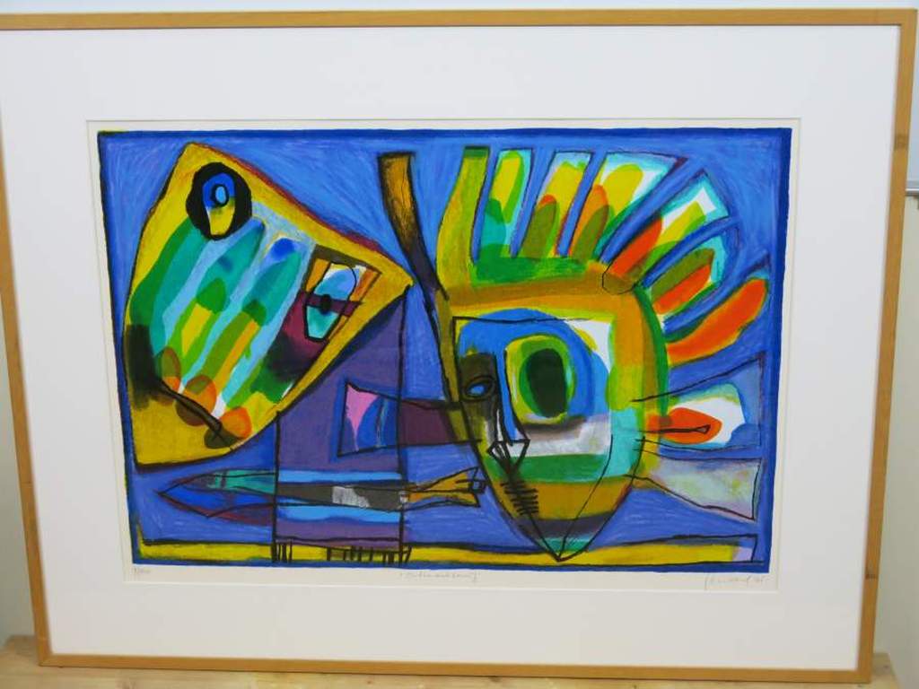 Geert Vrijdag: Zeefdruk, Ontmaskering - Ingelijst (groot) kopen? Bied vanaf 80!