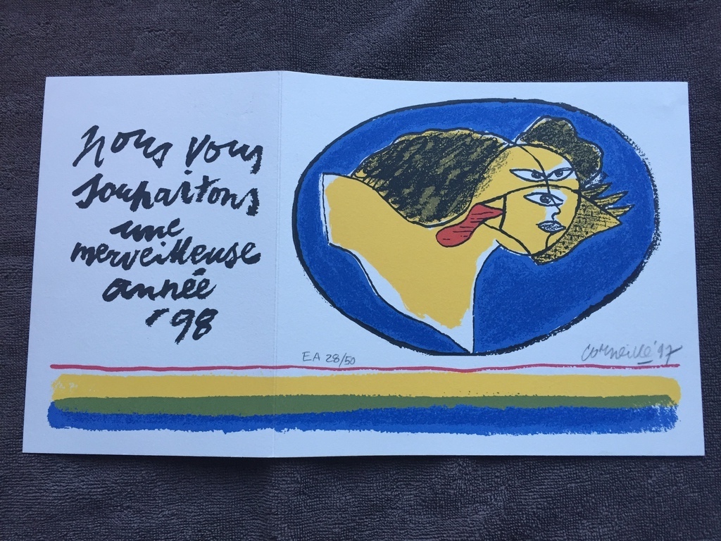CORNEILLE 1997 E.A. zeefdruk/litho  Kerst / oud & nieuw kaart 1997/1998 kopen? Bied vanaf 40!