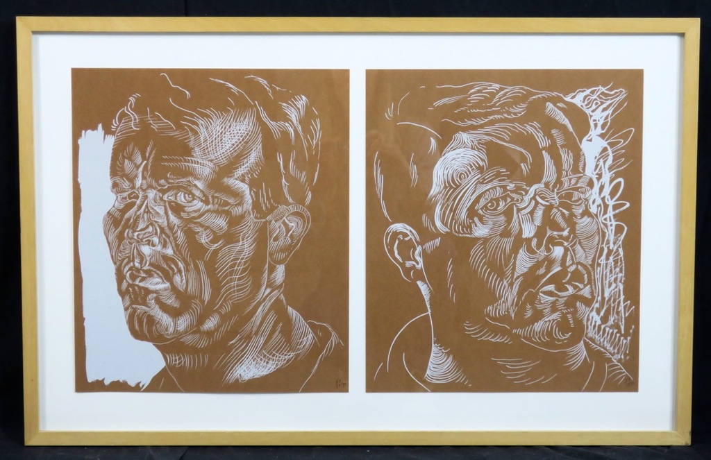 Philip Akkerman: Zeefdruk, De onzichtbare man - Ingelijst kopen? Bied vanaf 50!