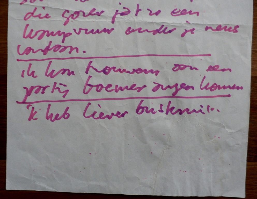 Herman Brood - handgeschreven tekst op A4 kopen? Bied vanaf 1!