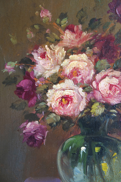 Bloemstilleven, olieverf, gesigneerd kopen? Bied vanaf 60!
