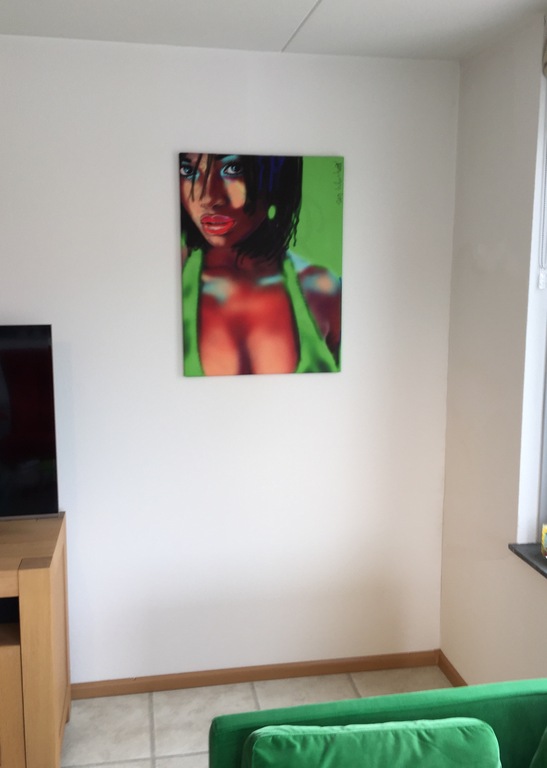 Peter Klashorst - Gesigneerde offsetdruk op katoen: Pop Art African Woman kopen? Bied vanaf 1!