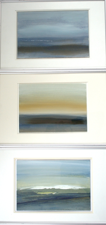3 LANDSCHAPPEN IN ACRYL UIT 2006 verkocht voor € 160!