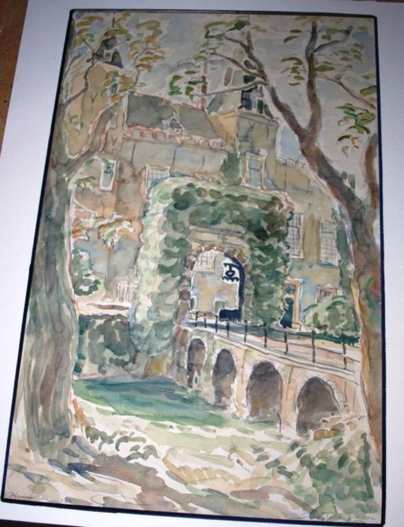 	Sluijters jr. mooie : Aquarel Brug Heemsteden 1947 kopen? Bied vanaf 50!