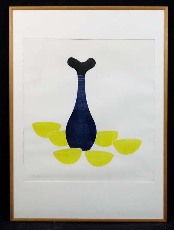 Tiddo Nieboer: Houtsnede, Stilleven aa - Ingelijst (groot) kopen? Bied vanaf 50!