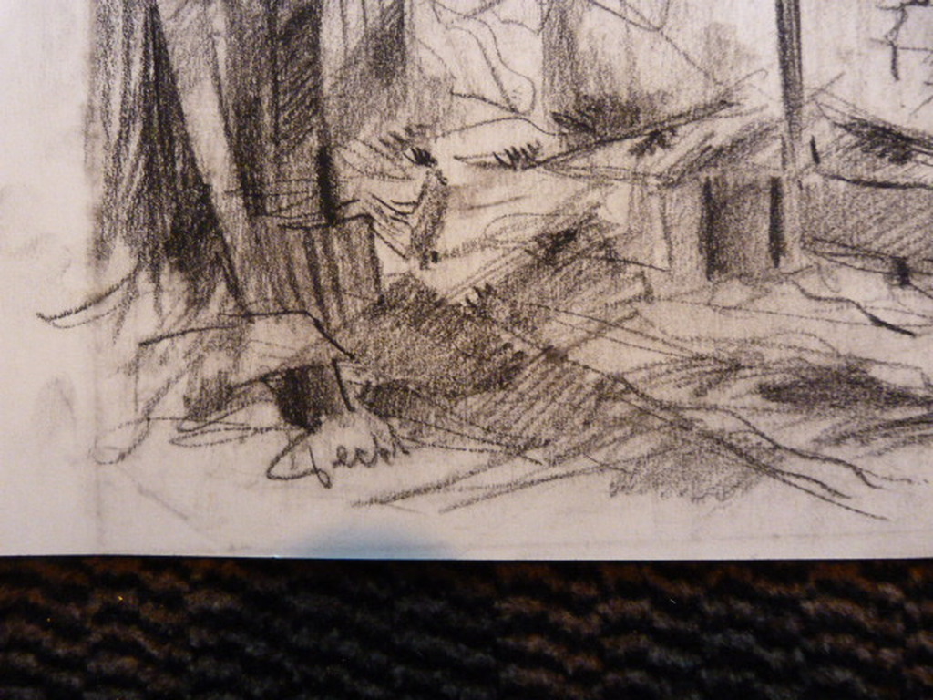 Jobst Heinrich Frese ( 1914 - 1986 ) - 4 x  tekening/aquarel kopen? Bied vanaf 1!