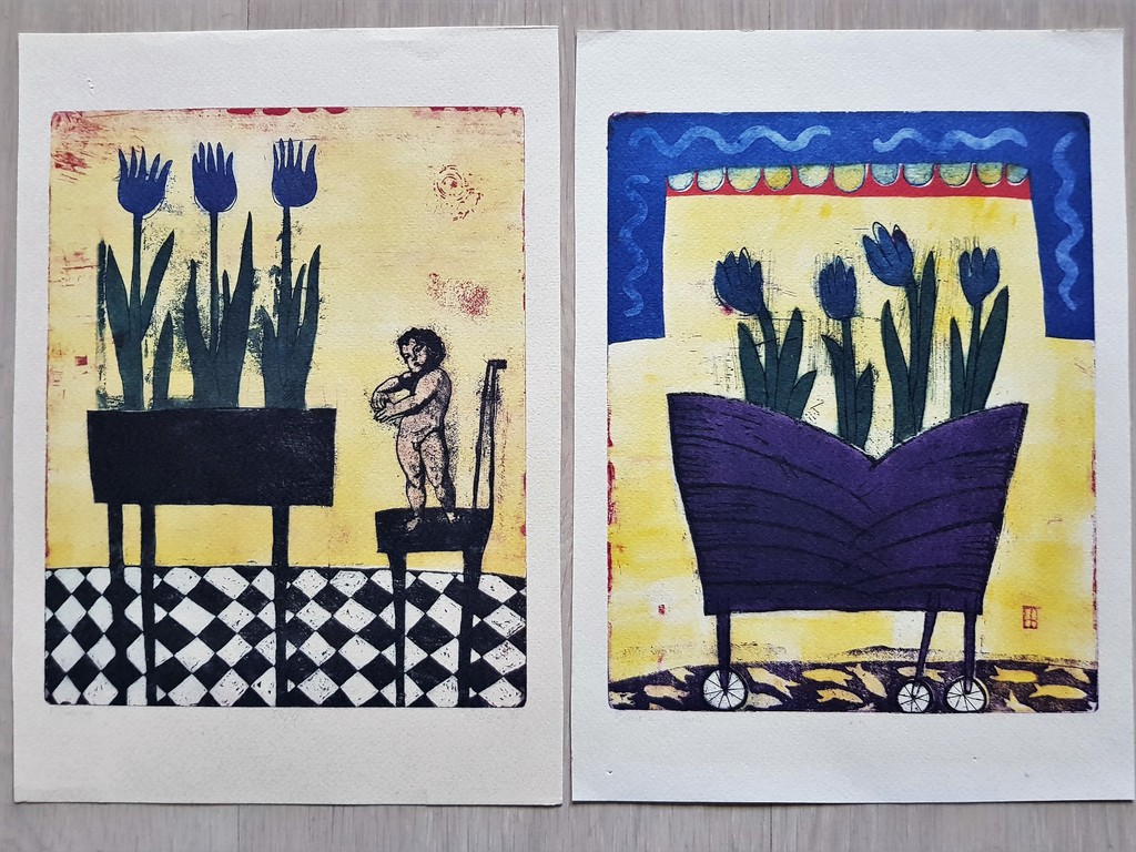 Eliza Kopec - 2 Litho,s - Fleurs du Paradis/Primavera - Gesigneerd kopen? Bied vanaf 1!