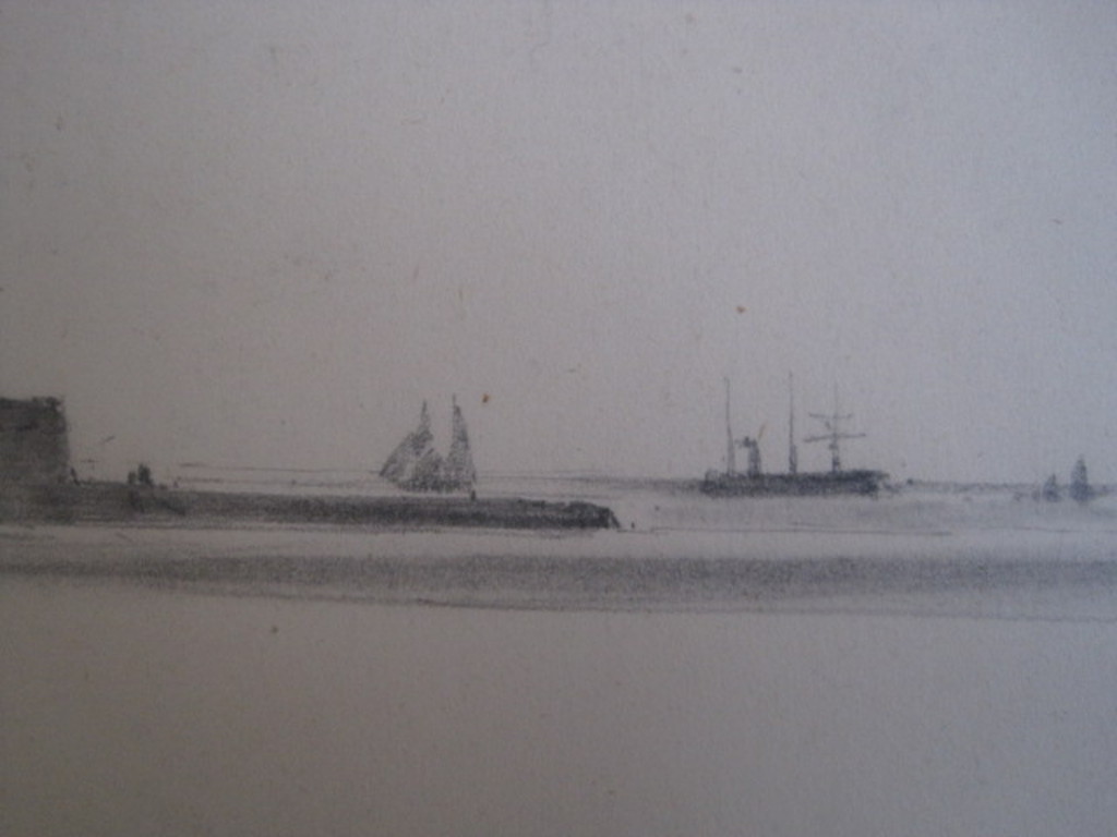 Fraaie potloodtekening G.L.Kiers (1838-1916) "rede van Vlissingen Zeeland" gesd kopen? Bied vanaf 1!
