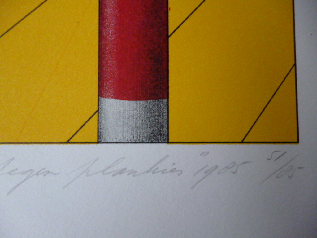 Marinus Fuit - litho/zeefdruk -  Blauw-witte ballonnen tegen plankier kopen? Bied vanaf 90!