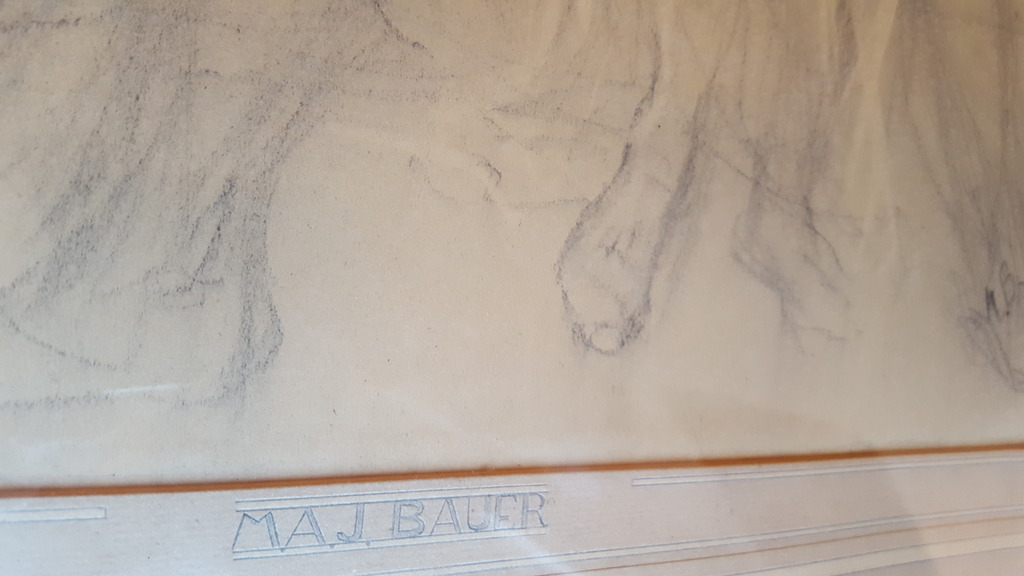 Marius Bauer (1867-1932) - Vrouwen met baby, tekening - gemonogrameerd kopen? Bied vanaf 1!