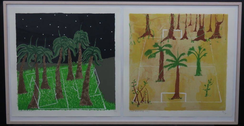 Rhani Mohabiersing: Zeefdruk, Zonder titel -Ingelijst verkocht voor € 60!