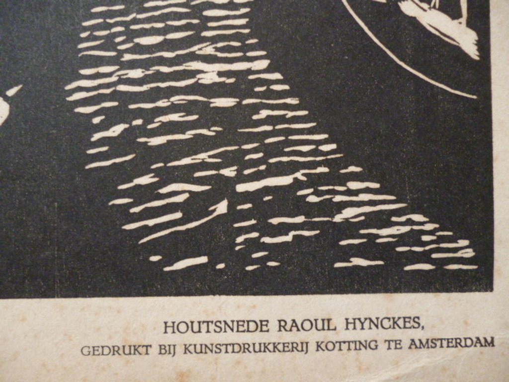 Raoul Hynckes - houtsnede - Geit bij molen kopen? Bied vanaf 25!