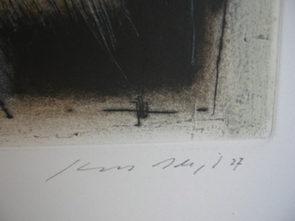 Kees Slegt, kleurets met droge naald kopen? Bied vanaf 30!