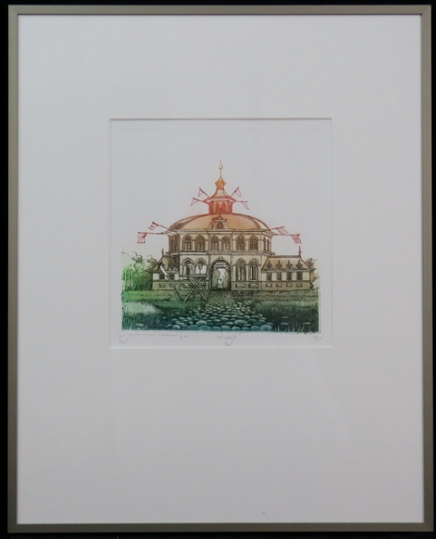 Jos van de Pol: Mooie Kleurenets, -Terrasje - 1994. Ingelijst. Handgesigneerd. kopen? Bied vanaf 49!