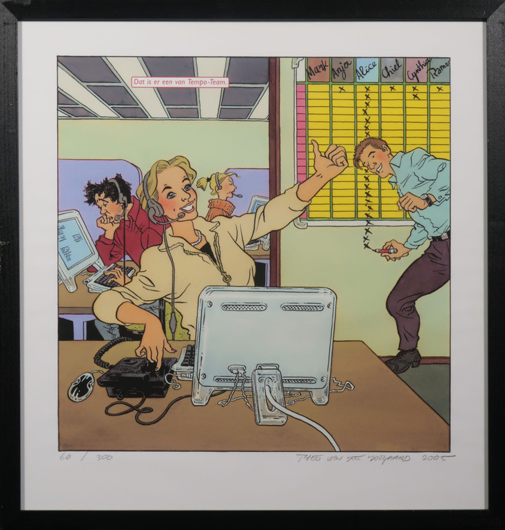 Theo van den Boogaard: Piezografie, Dat is er een van Tempo-Team - Ingelijst kopen? Bied vanaf 20!