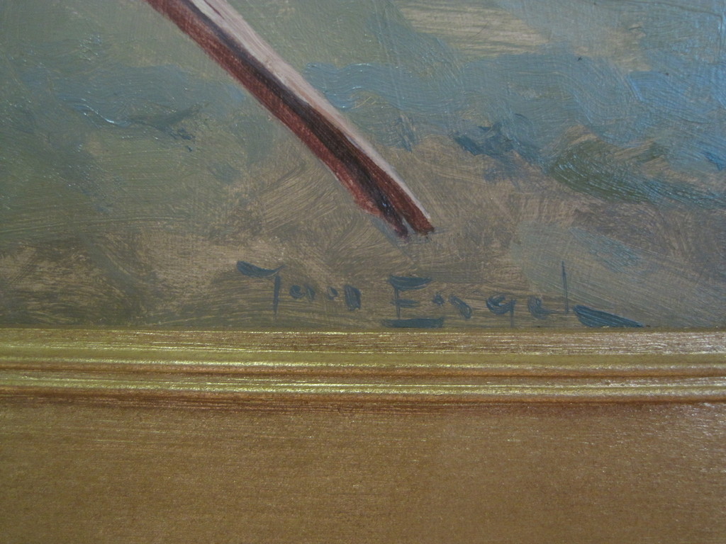 Jan Engel - olieverf - "Roodborstje" - verstild realisme gesigneerd kopen? Bied vanaf 1!