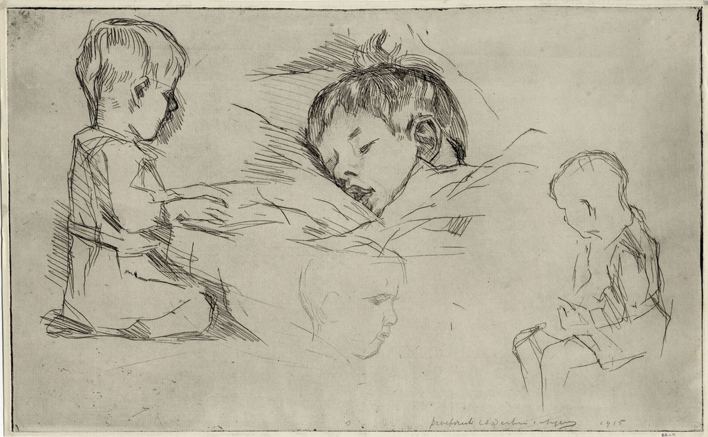 Antoon Derkzen van Angeren - Antoon Derkzen van Angeren - Kinderen, 1915 - Ets proefdruk kopen? Bied vanaf 110!