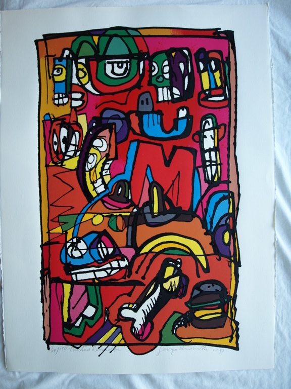 George Heidweiller : Zeefdruk – Twisted Reminder – gesigneerd – 1996 kopen? Bied vanaf 25!