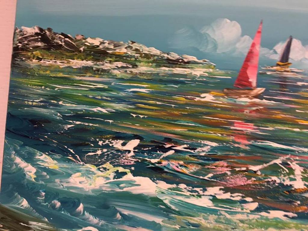 Gena -rough sea - 2015 - Acrylverf op doek kopen? Bied vanaf 100!