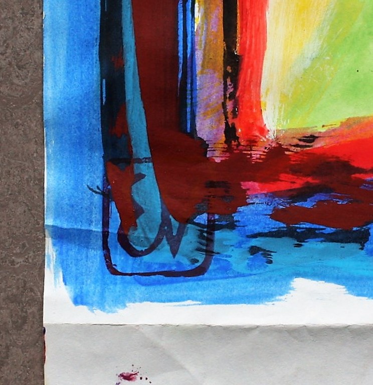 Ernst Vijlbrief (1934-2010) gouache op papier, abstracte compositie kopen? Bied vanaf 1!