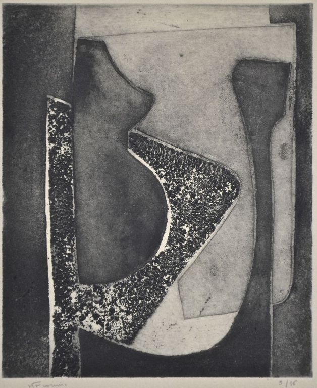 Marcel Fiorini: Ets/aquatint. Abstracte compositie kopen? Bied vanaf 20!