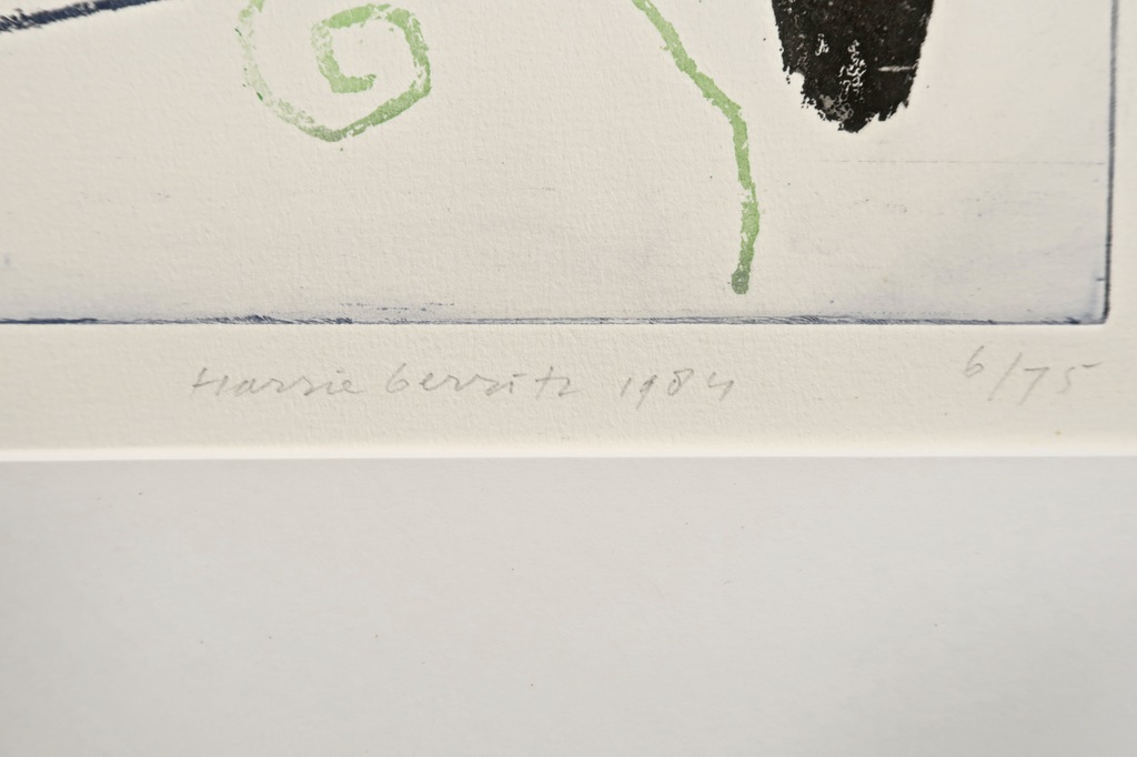 Harrie Gerritz - Harrie Gerritz: Ets/Aquatint, Herfst bij rode toren kopen? Bied vanaf 20!